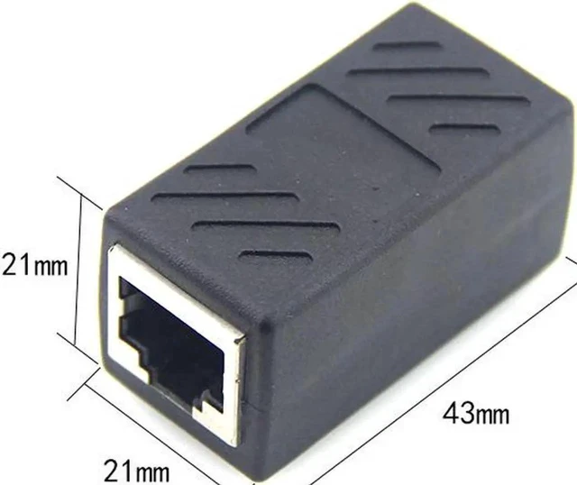 Alt view image 4 of 4 - RJ45 Female to Female In-Line Coupler SSTP Shielded, Cat5e/Cat6/Cat7/Cat8 Universal LAN Cable Extender Connector, 1 Pack