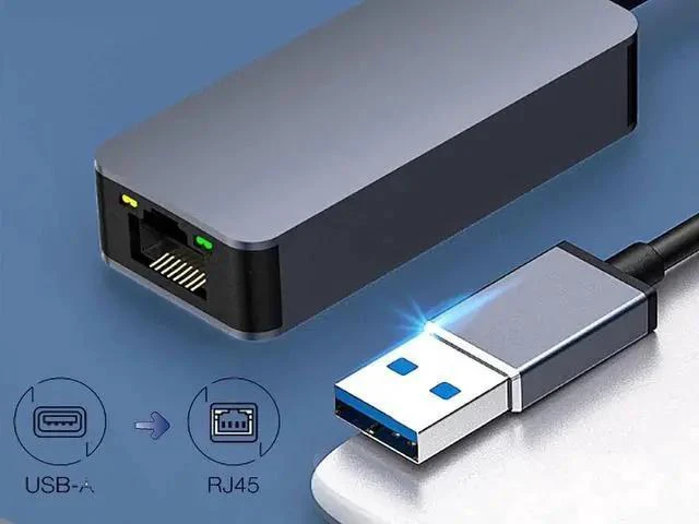 Alt view image 2 of 5 - USB 3.0 Type A to 2.5G RJ45 Ethernet Adapter, 2.5 Gigabit LAN Network Converter Compatible with Windows Mac OS Linux, Supports 2500/1000/100Mbps