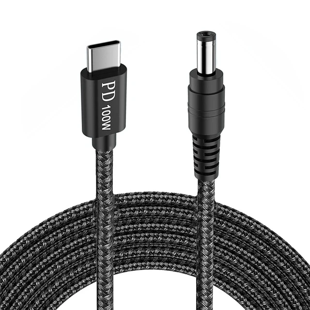 Alt view image 2 of 6 - 100W USB-C DC Power Adapter Kit, Universal AC-DC Laptop Power Supply with 5.5x2.1mm DC Port & 10 Interchangeable DC Tip Connectors