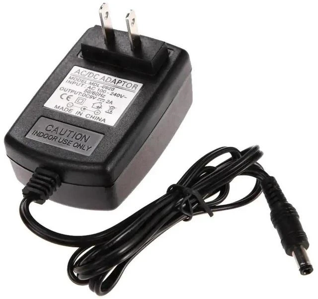 Main image of 9V 2A Wall Power Supply Adapter, AC 100-240V US Plug Replacement Charger with 5.5x2.5mm DC Barrel Tip