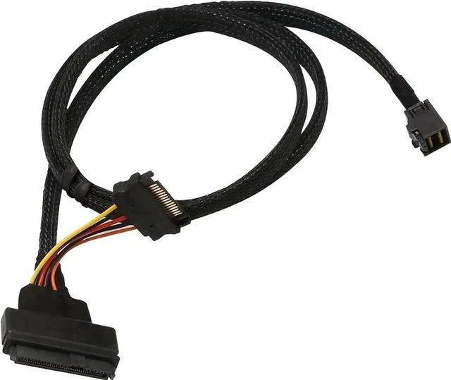 Alt view image 5 of 7 - SI-ADA40121 M.2 M-Key to U.2 Complete Kit, Mini-SAS HD SFF-8643 to SFF-8639 Cable with 15Pin SATA Power, PCIe 3.0 x4 for 2.5 U.2 PCIe NVMe SSD, Desktop & Workstation Storage Adapter Set