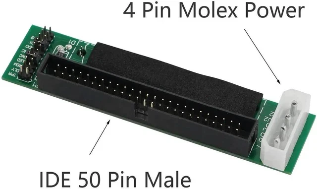 Alt view image 3 of 4 - SCSI SCA 80 Pin Female to IDC 50 Pin Male Adapter Converter Board, SCA80 to 50Pin SCSI Hard Drive Connector with 4Pin Molex Power Port for Legacy Server Computer Storage