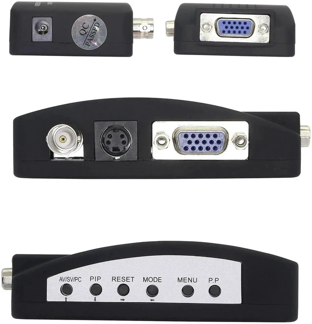 Alt view image 4 of 6 - BNC to VGA Video Converter, S-Video Input to VGA Output, Supports PAL/NTSC, Easy to Install and Operate