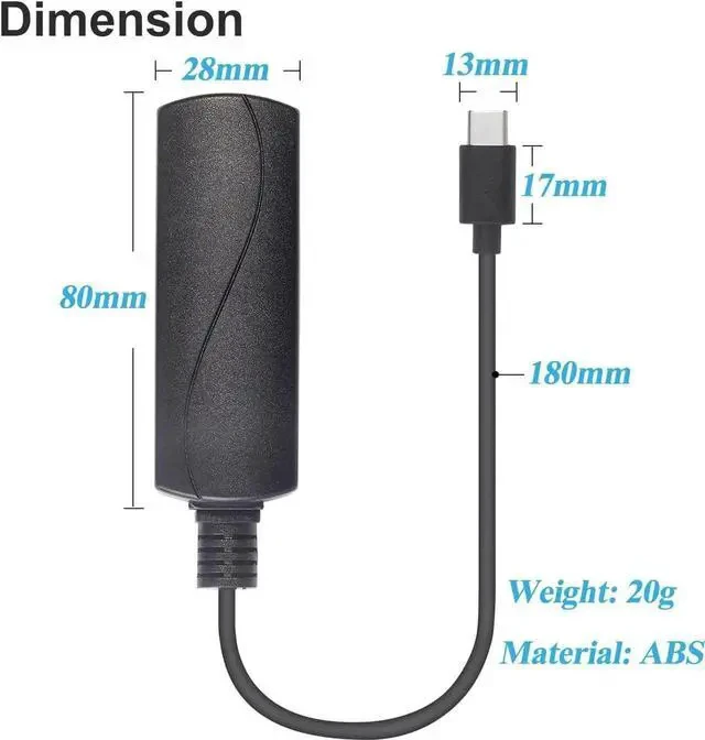 Alt view image 6 of 7 - PoE to USB C Adapter Converter, Convert POE to Output 5V/2A Type-C with Ethernet, IEEE802.3af with 10/100Mbps, Wired Broadband and PD Charging for Smart Phone/Tablet, Plug and Play (P2C5V)