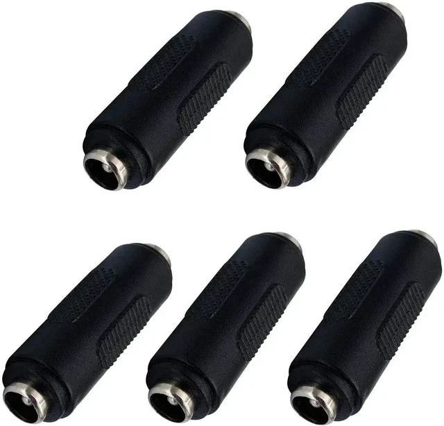 Main image of 5.5mm x 2.1mm DC Power Adapter, DC Barrel Power 2.1mm X 5.5mm Female to Female Coupler Connector for CCTV Camera (5pack/Female)
