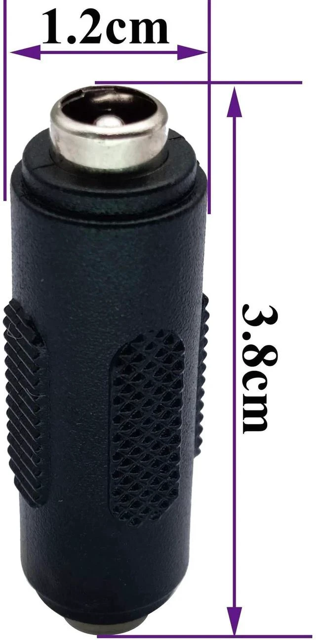 Alt view image 4 of 5 - 5.5mm x 2.1mm DC Power Adapter, DC Barrel Power 2.1mm X 5.5mm Female to Female Coupler Connector for CCTV Camera (5pack/Female)