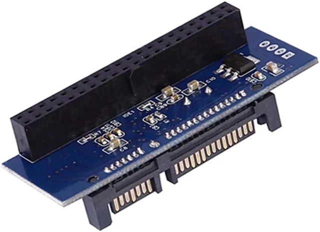 Alt view image 2 of 3 - 3.5" IDE to 2.5" 3.5" SATA HDD Adapter 40Pin IDE Male to 22pin SATA SSD Card with Molex 4Pin to floppy drive power supply cable