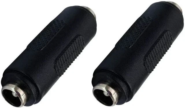 Main image of 5.5mm x 2.1mm DC Power Adapter, DC Barrel Power 2.1mm X 5.5mm Female to Female Coupler Connector for CCTV Camera (2pack/Female)