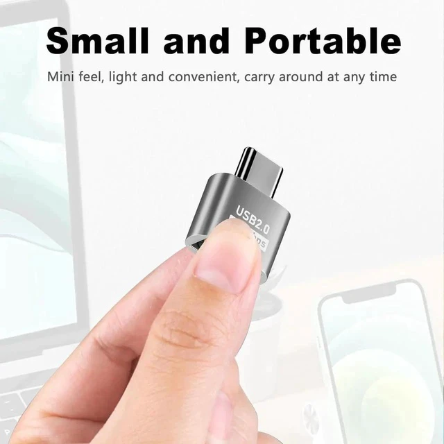 Alt view image 3 of 7 - USB C to USB Adapter 10Gbps, Type C Male to A Female Extension Adapater Support Data Transfer and Charging for Phone, Laptop, USB Keyboard 4 Pack (Silver)