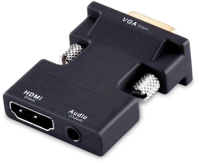Main image of Active 1080P Female HDMI to VGA Male Converter Adapter Dongle with 3.5mm Stereo Audio Portable HDMI Connector for Laptop PC PS3 Xbox STB Blu-ray DVD TV Stick