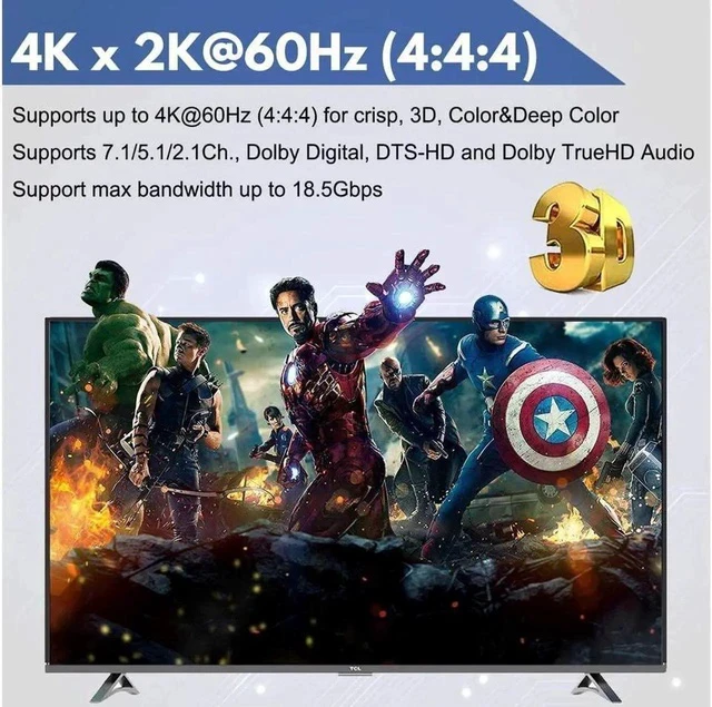 Alt view image 5 of 7 - 4K@60Hz HDMI Switch Audio Extractor with Optical + 3.5mm AUX + Coaxial Output, 4 in 1 Out HDMI Switcher Converter Support ARC, HDCP 2.2, HDR10, Dolby Visio, RGB 8:8:8(Dobly Atmos),EDID