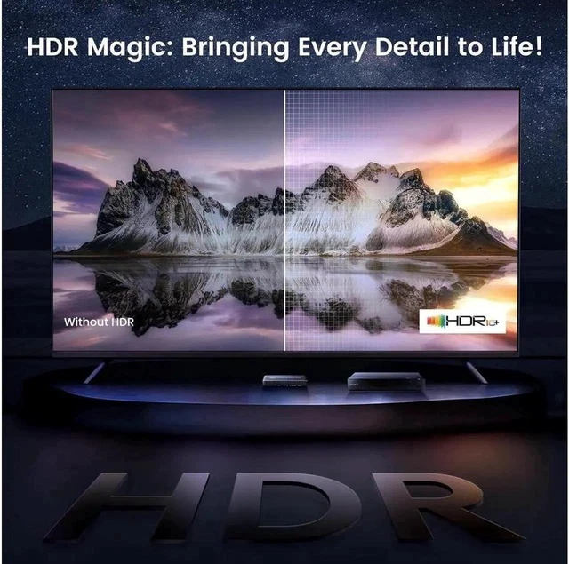 Alt view image 2 of 7 - 8K 3x1 HDMI 2.1 Switch 4K @ 120hz Switcher 3 in 1 Out, Support HDR, HDR10, Dolby Vision, HLG 48Gbps for Xbox Series X PS5 Ro-ku Fire TV Monitor Projector Dolby