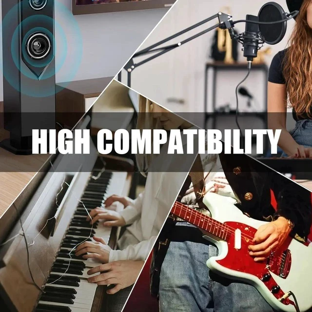 Alt view image 4 of 7 - Gold Plated 1/4 to 3.5mm Adapter, 6.35mm (1/4 inch) Male to 3.5mm (1/8 inch) Female Stereo Audio Adapter for Aux Cable, Guitar Amplifier, Headphone - 3pack Screw-On