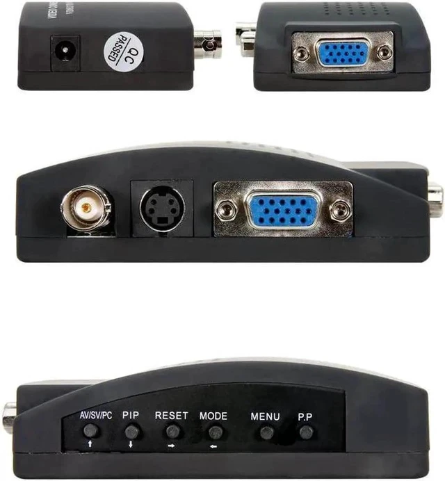 Alt view image 4 of 7 - CCTV Camera BNC S Video VGA to Laptop Computer PC VGA Monitor Converter Adapter Box