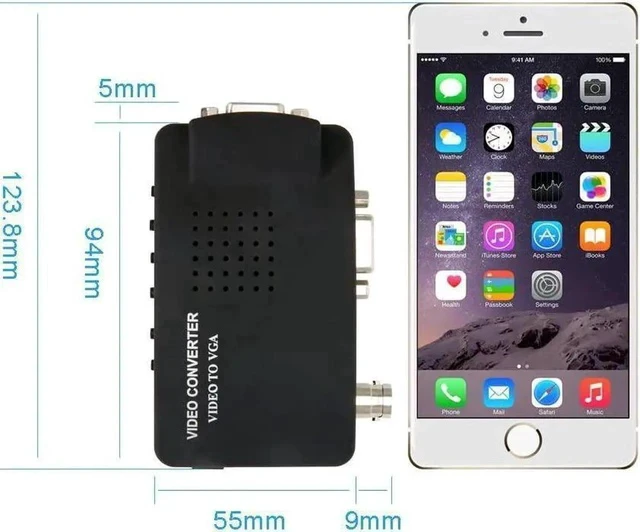 Alt view image 6 of 7 - CCTV Camera BNC S Video VGA to Laptop Computer PC VGA Monitor Converter Adapter Box