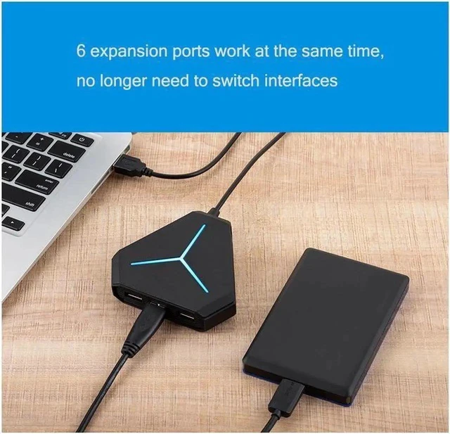 Alt view image 7 of 7 - USB Hub, 6-Port USB 3.0 Hub, with 3ft Cable for Multi-device Desktop Laptop, Notebook PC, Mobile HDD, and More, (6 * USB3.0)