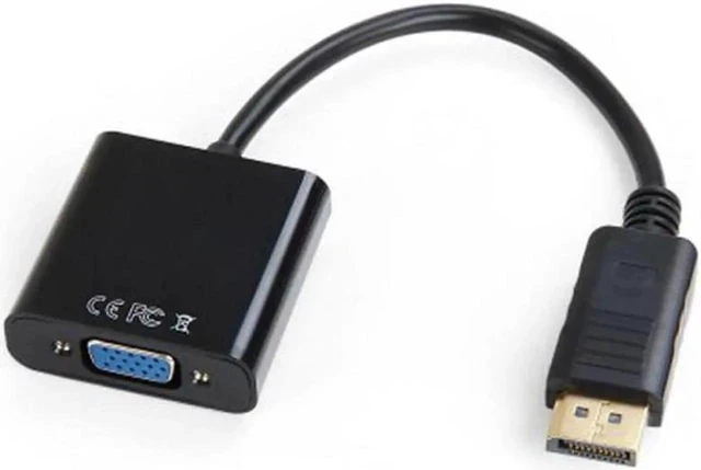 Alt view image 3 of 3 - DisplayPort to VGA Cable DP to VGA Adapter DP Cable Display Port DP Male to VGA Female Adapter Cable for Monitor Projector