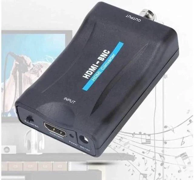 Alt view image 4 of 7 - HDMI to BNC Converter Video Adapter, with 3.5mm Audio Output, 480i 576i Resolution, Support NTSC/PAL Format for Full HD DVD/VHS/Video Player