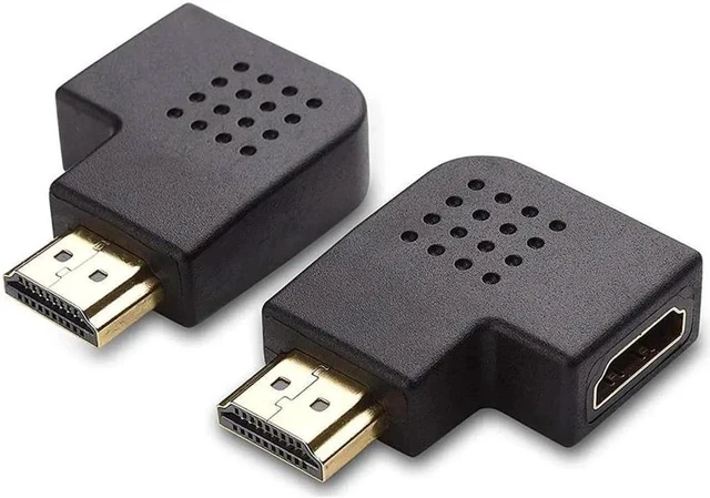 Alt view image 7 of 7 - HDMI Connector Male Female to HDMI Female Extended Adapter 4K Converter Extender Flat 270 90 Degree Angle HDMI Up Down Right Left Converter for 1080P HDTV PC HDMI Port Device