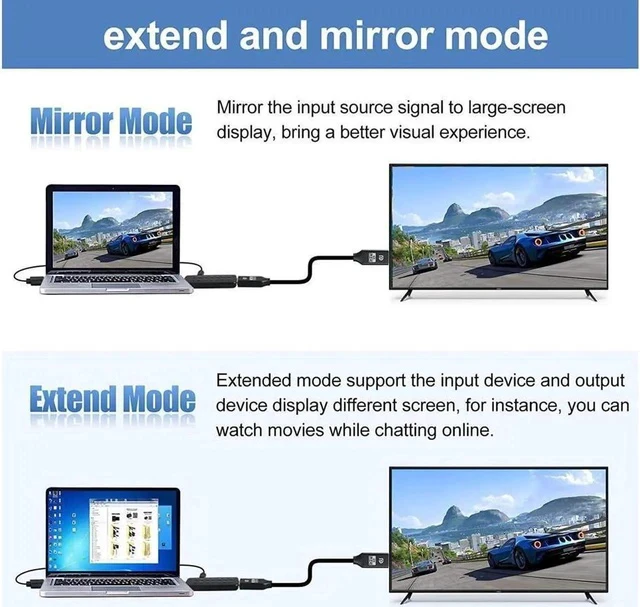 Alt view image 2 of 7 - HDMI to DisplayPort (DP) Adapter, Gold-Plated Uni-Directional HDMI PC to Display Port Screen Converter (Male to Female) Compatible with D & More, Active, Black