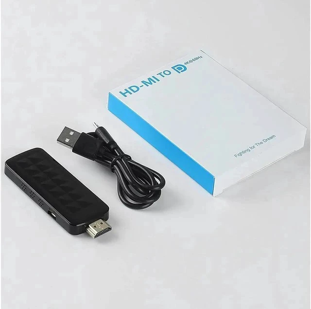 Alt view image 7 of 7 - HDMI to DisplayPort (DP) Adapter, Gold-Plated Uni-Directional HDMI PC to Display Port Screen Converter (Male to Female) Compatible with D & More, Active, Black