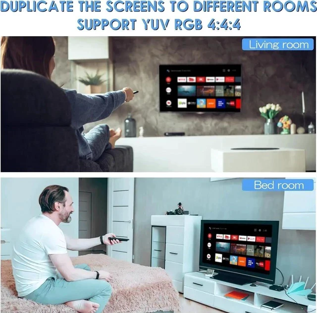 Alt view image 4 of 6 - 4K@60Hz HDMI Splitter 1 in 4 Out with AC/DC Power Adapter, 4K HDMI Mirror Monitor for PS4,PS5