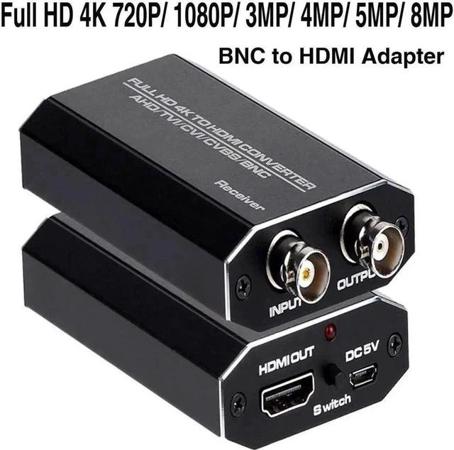 Main image of TVI/CVI/AHD+CVBS to HDMI Converter,Full HD 4K 8MP/5MP/4MP/3MP/1080P/720P BNC to HDMI Converter Adapter for Monitor HDTV DVR
