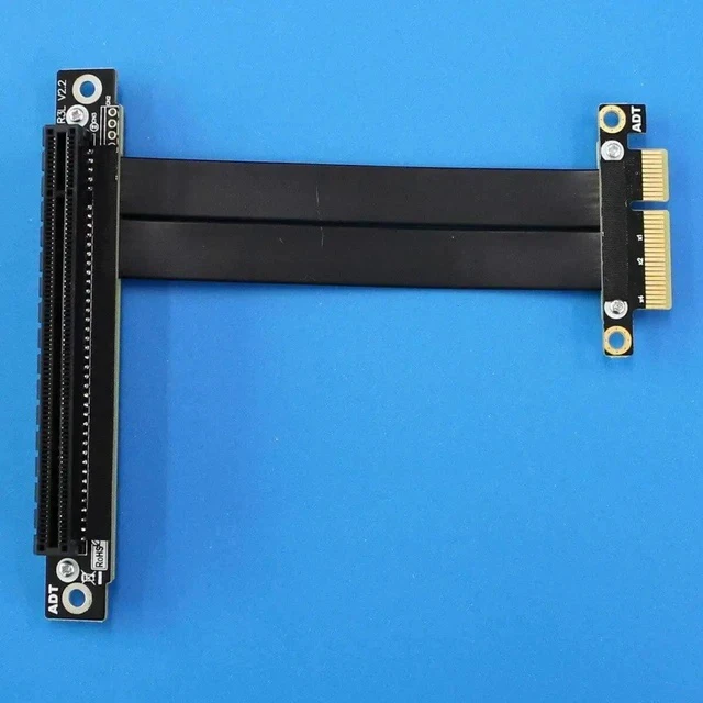 Alt view image 3 of 5 - ADT-LINK PCI Express PCIe 3.0 x4 to x16 Extension Cable 32G/BPS PCI-E 4X 16x GTX1080Ti Graphics SSD RAID Card Extender Conversion Cable (5CM)