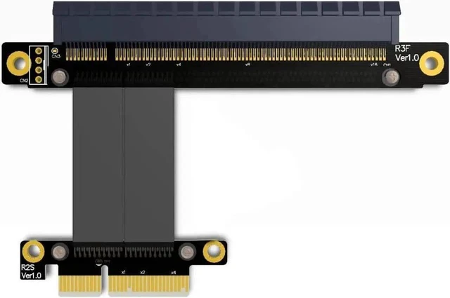 Alt view image 2 of 5 - ADT-LINK PCI Express PCIe 3.0 x4 to x16 Extension Cable 32G/BPS PCI-E 4X 16x GTX1080Ti Graphics SSD RAID Card Extender Conversion Cable (5CM)