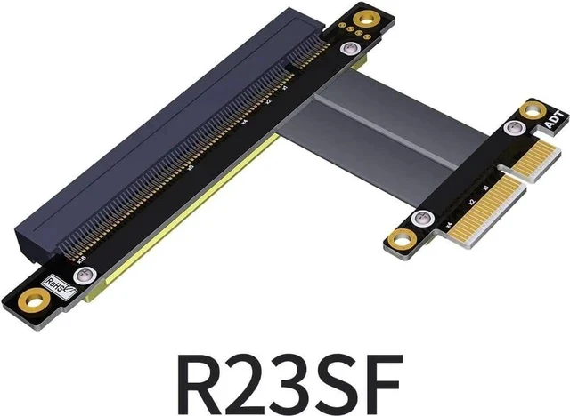Alt view image 5 of 5 - ADT-LINK PCI Express PCIe 3.0 x4 to x16 Extension Cable 32G/BPS PCI-E 4X 16x GTX1080Ti Graphics SSD RAID Card Extender Conversion Cable (5CM)