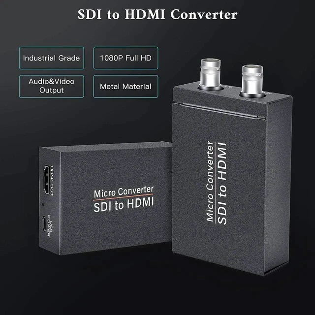 Alt view image 2 of 5 - SDI to HDMI Converter Adapter for 3G-SDI/HD-SDI/SD-SDI Signals, 1080P@60Hz