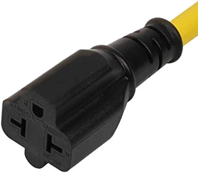Alt view image 2 of 4 - 4-1 12AWG Heavy Duty 15 Amp Household AC Plug to 20 Amp T Blade Adapter Cable,5-15P to 5-20R,5-15P to 6-15R,5-15P to 6-20R, AC Power Adapter, L=1FT