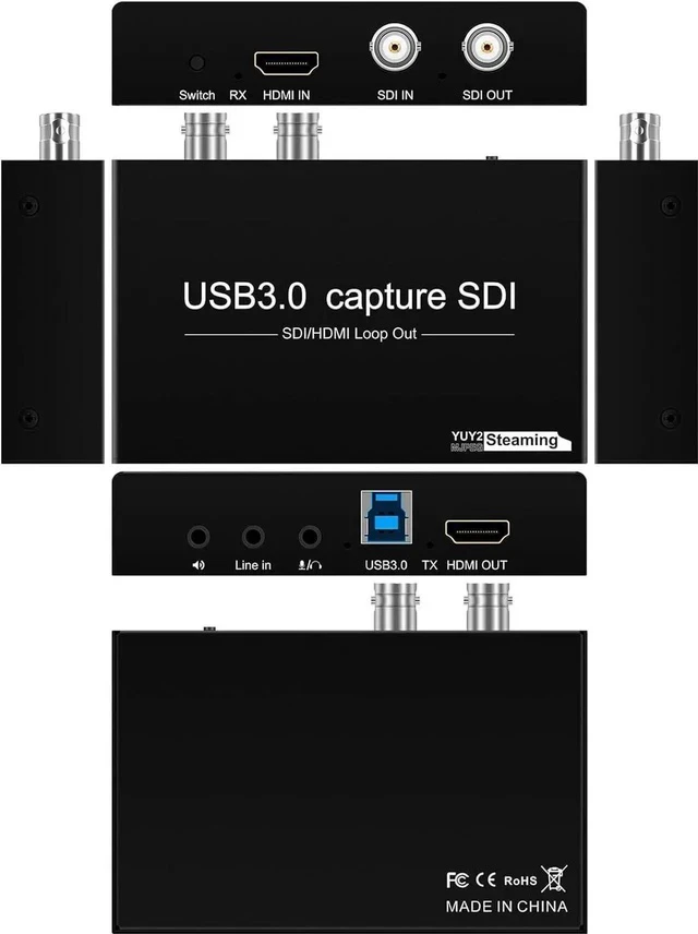 Alt view image 3 of 5 - HDMI SDI to USB Capture Card USB3.0 1080P60fps SDI to HDMI Converter SDI Out&Audio Mixing,SDI2HDMI,SDI Game Video Capture Card