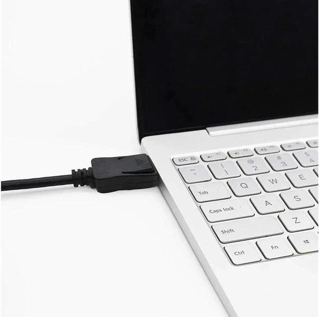 Alt view image 4 of 6 - Right Angle Displayport 1.4 Cable Left Angled Displayport Cable, 90-Degree Angled Displayport Cable V1.4 6FT/1.8M up to 8K/60Hz, 4K/144Hz Supported