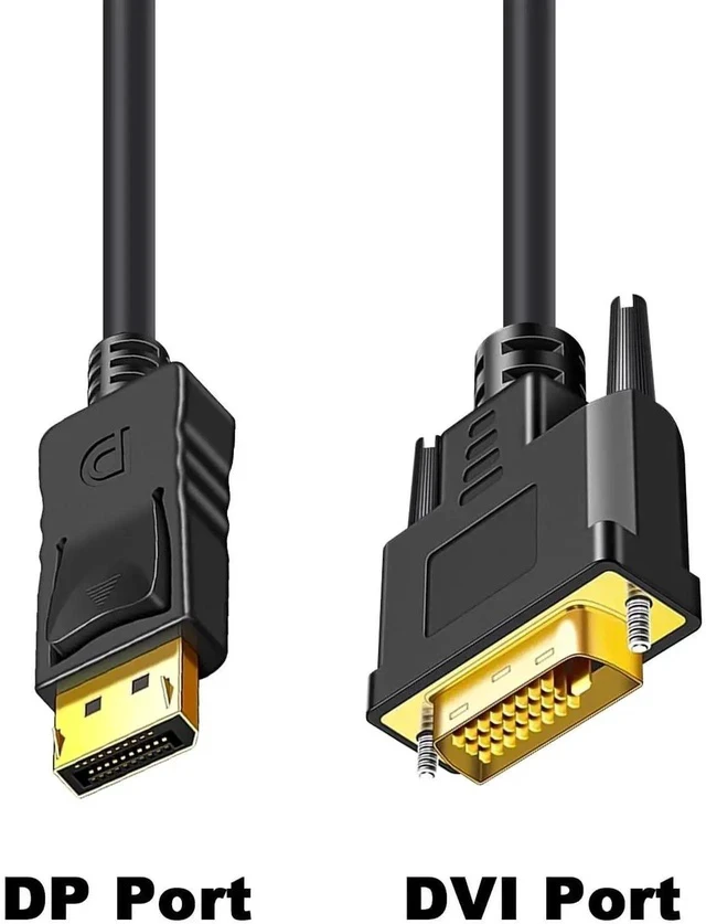 Alt view image 6 of 7 - DisplayPort to DVI Cable 6 Feet/1.8M,(DP to DVI Cable), 1920x1080p, 1080@60Hz, Gold-Plated Plugs for Computer, Desktop, Laptop, PC, Monitor, Projector
