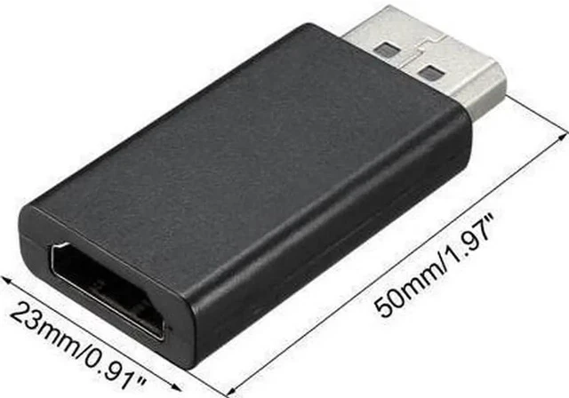 Alt view image 2 of 3 - Displayport to HDMI Adapter Male to Female DP to HDMI Gender Changer Extension Coupler Black