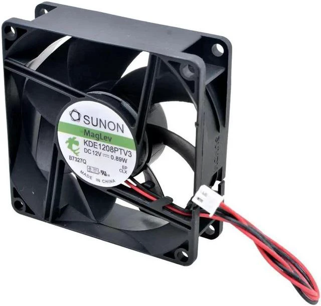 Alt view image 2 of 4 - KDE1208PTV3 8cm 80mm fan 80x80x25mm 8025 DC12V 0.89W Magnetic suspension bearing Silent cooling fan for power supply