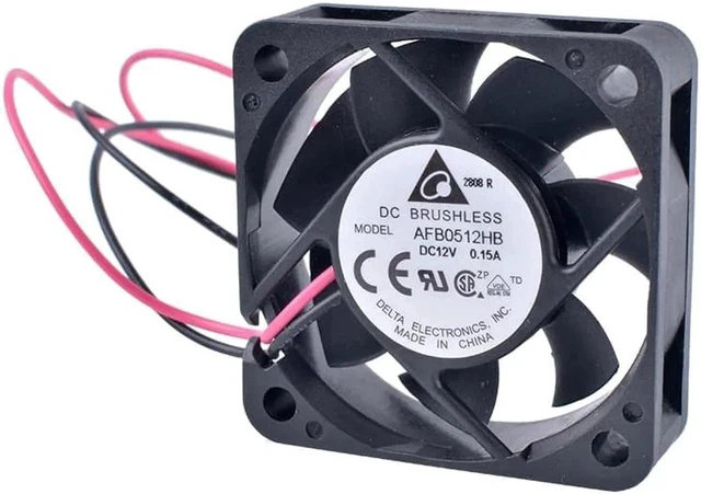 Alt view image 3 of 4 - AFB0512HB 5cm 50mm fan 5015 12V 0.15A Double ball bearing large air volume cooling fan