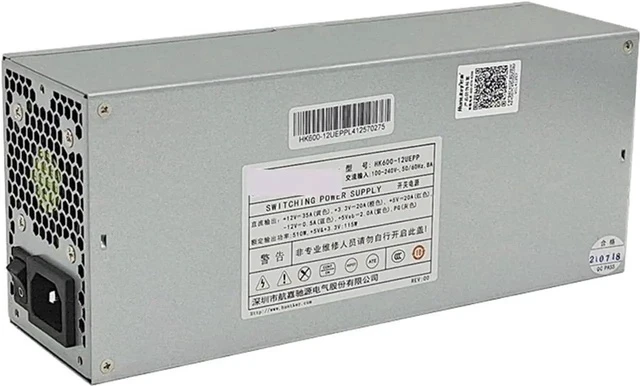 Alt view image 2 of 2 - 1pc High Efficiency Max Output 600W Industrial Power Supply P/S HK600 for 2U Server PSU