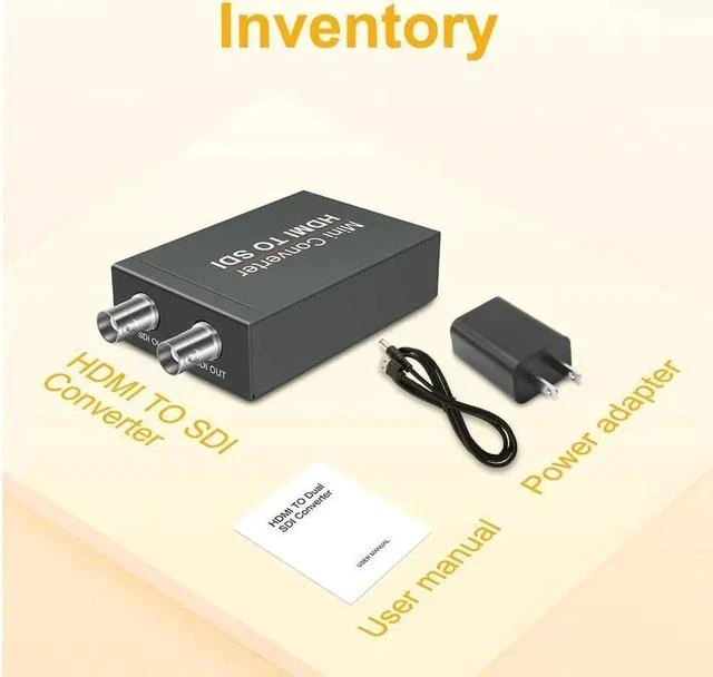 Alt view image 7 of 7 - 1080P HDMI to SDI Converter Adapter, With Power Supply