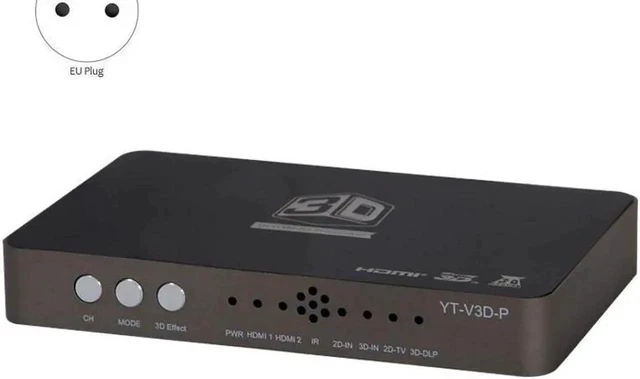 Alt view image 2 of 2 - HDMI Converter/2D to 3D/Video Converter Left and Right Up and Down Format to 3D Suitable Projection Blu-Ray Film EU Plug