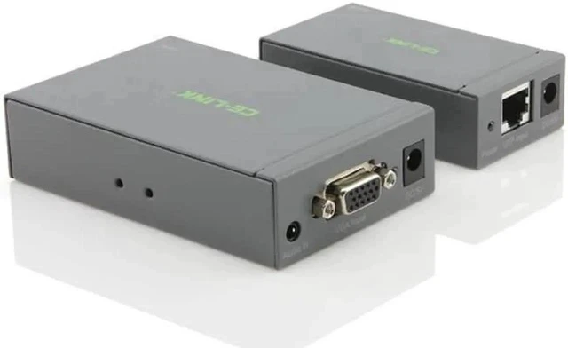 Alt view image 3 of 4 - VGA UTP Extender 1x1 with Audio Support Max Resolution 1920x1200 Super Long Transmission Distance up to 300M Grey Model No.4021