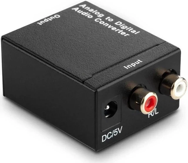 Alt view image 5 of 5 - Musou RCA Analog to Digital Optical Toslink Coaxial Audio Converter Adapter with Optical Cable