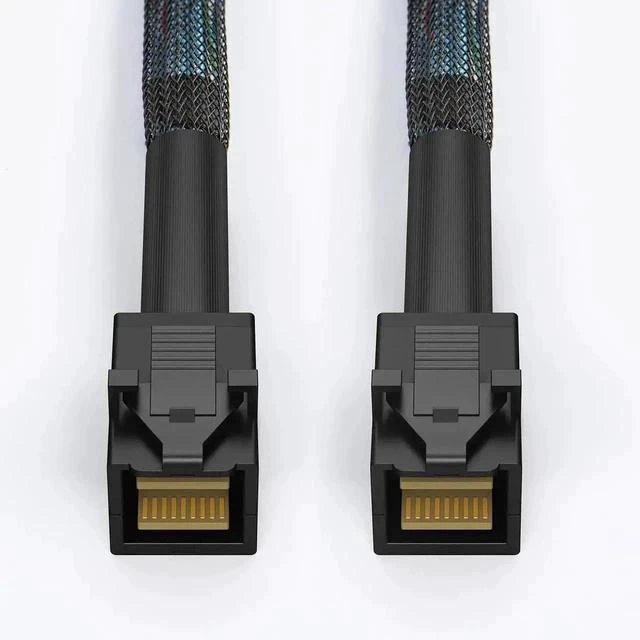 Alt view image 4 of 7 - 1.6FT/0.5M Internal Mini SAS HD Cable SFF-8643 Male to Male, 12Gbps High Speed SAS Storage Wire for Server RAID Controller, NVMe Backplane and NAS Hard Drive Array