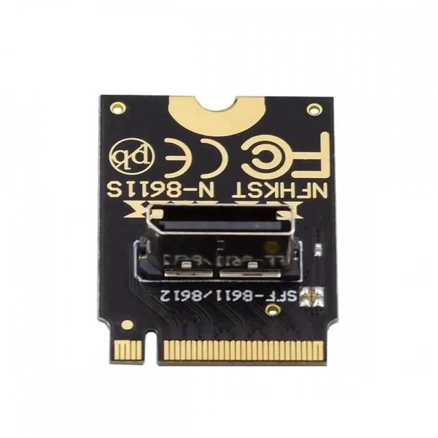 Alt view image 4 of 7 - 2230 NGFF PCIe 4.0 M.2 M-Key to OCuLink SFF-8612/SFF-8611 Vertical Adapter Card, 64Gbps NVMe Expansion Riser for Mini PC, Laptop eGPU Dock & U.2 SSD Storage Upgrade