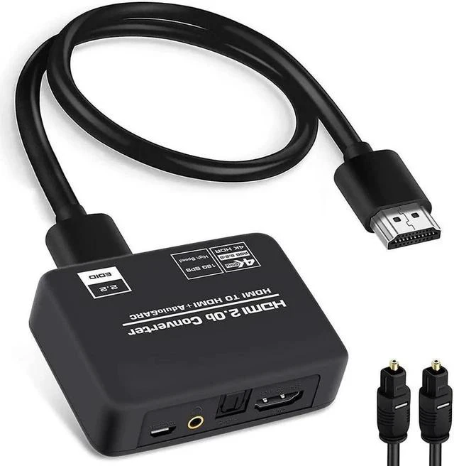 Main image of HDMI Audio Extractor,4K@60Hz HDMI to HDMI with Audio 3.5mm SPDIF Audio Out,HDMI Audio Converter Adapter Splitter Support 4K 1080P 3D Compatable for PS3 Xbox Fire Stick.