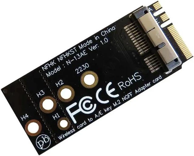 Alt view image 3 of 3 - 12+6 Pin Bluetooth Wifi Wireless Card Module to NGFF M.2 A/E Key Adapter Card BCM94360CS2 BCM943224PCIEBT2 for Mac OS