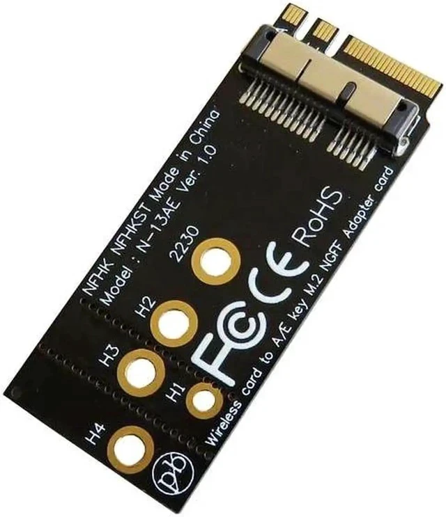 Alt view image 2 of 3 - 12+6 Pin Bluetooth Wifi Wireless Card Module to NGFF M.2 A/E Key Adapter Card BCM94360CS2 BCM943224PCIEBT2 for Mac OS