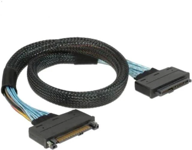 Main image of 50cm NGFF SFF-8639 U.2 NVMe Male to Female Extension Cable, 68Pin U2 PCIe SSD High-Speed Extender Cord for Server Motherboard Enterprise Solid State Storage Drives