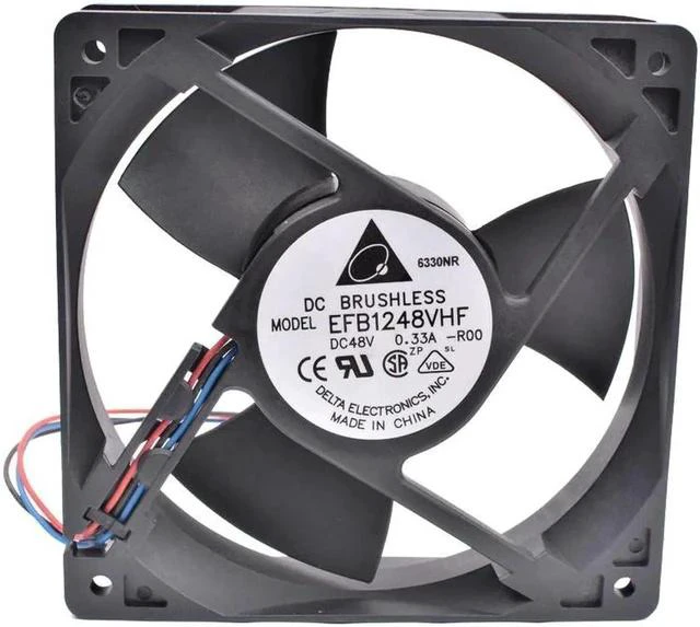 Main image of EFB1248VHF-ROO 12cm 120mm fan 120x120x38mm DC48V 0.33A 3 fan leaves cooling fan for server